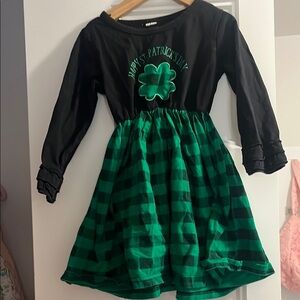 St Patrick’s day checkered dress